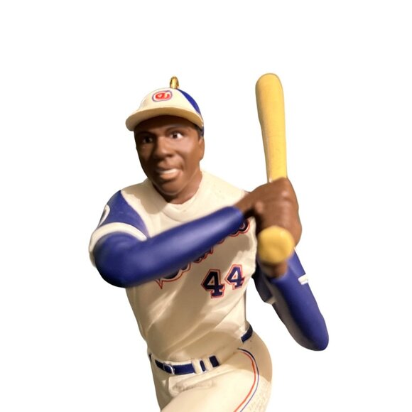 Hallmark Keepsake Ornament Hank Aaron 1997 Collectors Series At The Ballpark - Picture 7 of 7